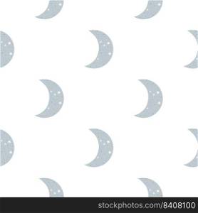 Seamless pattern with hand drawn half moons. Suitable for different prints, nursery, wallpaper, cloth design.
