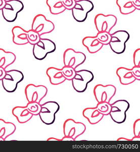 Seamless pattern with hand drawn irises. Coral and deep violet colors. Suitable for packaging, wrappers, fabric design. Vector illustration.. Seamless Pattern With Hand Drawn Irises