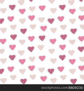 Seamless pattern with hearts