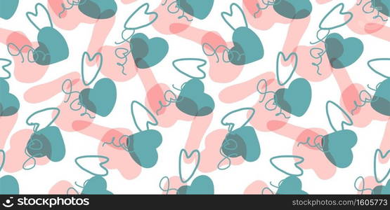 Seamless pattern with hearts. Background for Valentine’s Day. Romantic seamless pattern. Falling in love and romance. Bright colors. Positive mood.. Seamless pattern with hearts. Background for Valentine’s Day. Romantic seamless pattern. Falling in love and romance. Bright colors. Positive mood