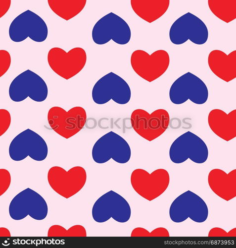 Seamless pattern with hearts. Background of hearts on Valentine Day. Good for textiles, interior design, for book design, website background.. Vector seamless pattern with nice hearts on background.