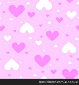 seamless pattern with hearts, vector illustration