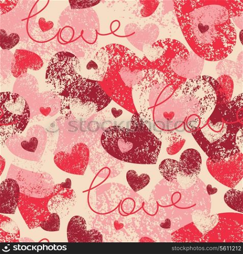 Seamless pattern with hearts&#x9;