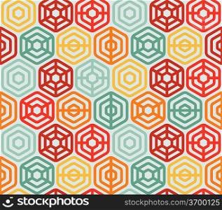 Seamless pattern with hexagons