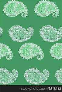 seamless pattern with Indian ornament. Turkish cucumber. seamless pattern with Indian ornament. Turkish cucumber.
