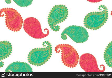 seamless pattern with Indian ornament. Turkish cucumber.. seamless pattern with Indian ornament. Turkish cucumber