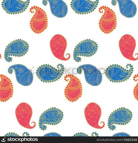 seamless pattern with Indian ornament. Turkish cucumber.. seamless pattern with Indian ornament. Turkish cucumber