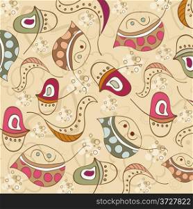 seamless pattern with leaf, illustration in vector format