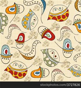 seamless pattern with leaf, illustration in vector format