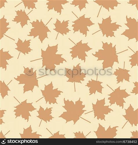 Seamless pattern with leafs. | Vector illustration.