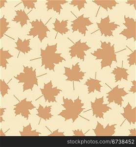 Seamless pattern with leafs. | Vector illustration.