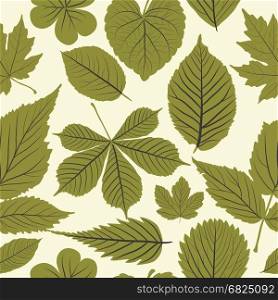 Seamless pattern with leaves, floral