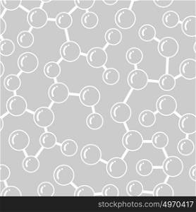 Seamless pattern with molecular structure. Abstract molecules in flat style. Seamless pattern with molecular structure. Abstract molecules in flat style.