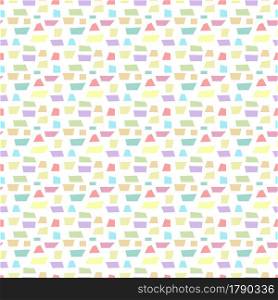 Seamless pattern with multicolored geometric shapes for textures, textiles and simple backgrounds. Scalable vector graphics