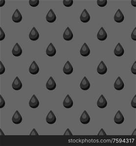 Seamless pattern with oil black drops. Industrial and business illustration.. Seamless pattern with oil black drops.