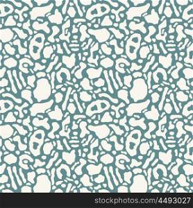 Seamless pattern with organic rounded and stripe shapes, retro design, vector illustration