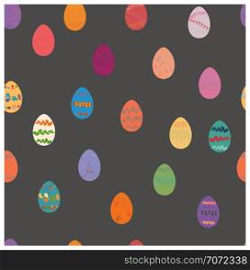 Seamless pattern with painted Easter eggs. Beautiful design for background, greeting card; textile. Vector.. Easter egg seamless pattern.