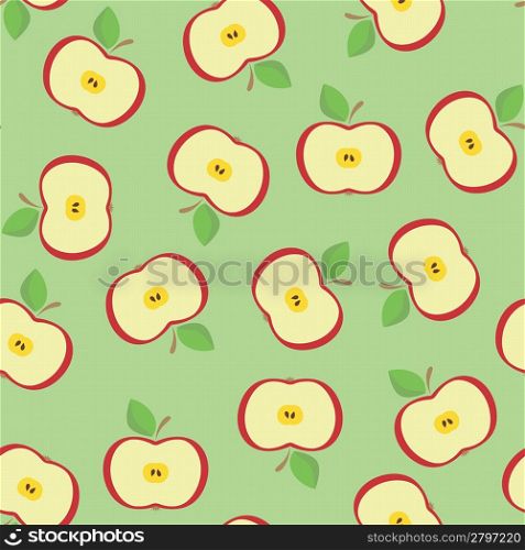 Seamless pattern with parts from apple(can be repeated and scaled in any size)