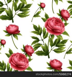 Seamless pattern with peony flowers. Vector illustration. Seamless pattern with peony flowers. Vector illustration EPS10
