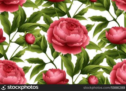 Seamless pattern with peony flowers. Vector illustration. Seamless pattern with peony flowers. Vector illustration EPS10