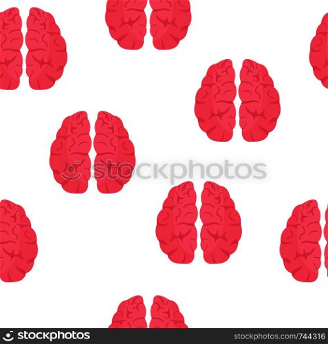 Seamless Pattern with Pink Brains isolated on white background. Mind, Intelligence Concept. Vector illustration for Your Design. Seamless Pattern with Pink Brains isolated on white background. Mind, Intelligence Concept. Vector illustration for Your Design.
