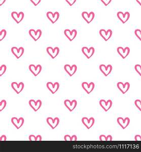 Seamless pattern with pink hearts. Valentines Day backdrop. Wedding template. Design for fabric, textile print, wrapping paper, children textile. Vector illustration. Seamless pattern with pink hearts. Valentines Day backdrop.