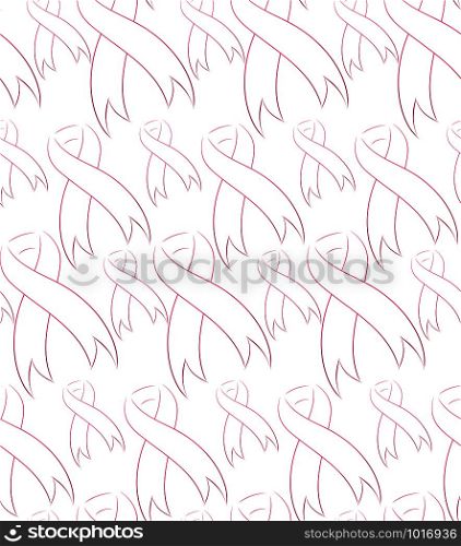 Seamless pattern with pink ribbons on the fight against breast cancer. Seamless pattern with pink ribbons on the fight against breast c