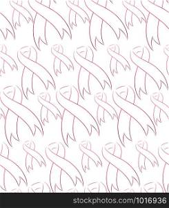 Seamless pattern with pink ribbons on the fight against breast cancer. Seamless pattern with pink ribbons on the fight against breast c