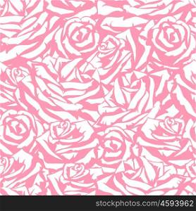 Seamless pattern with pink roses. Fashion natural background. Seamless pattern with pink roses. Fashion natural background.