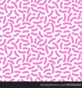 Seamless pattern with pink spots on white background. Design for fabric, textile print, wrapping paper, cover, poster. Vector Illustration. Seamless pattern with pink spots on white background.