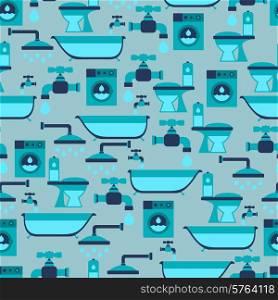 Seamless pattern with plumbing equipment.