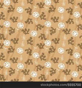 Seamless pattern with primitive elements