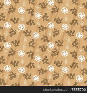 Seamless pattern with primitive elements