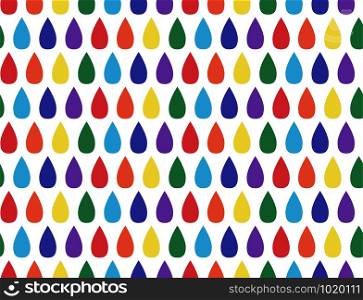 Seamless pattern with rainbow drops for your creativity