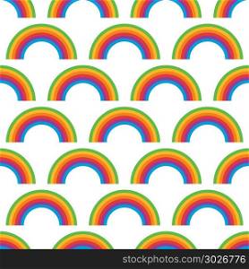 Seamless pattern with rainbow symbol. Seamless pattern with rainbow symbol in flat style. Graphic element for design saved as an vector illustration in file format EPS 8