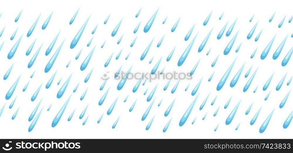 Seamless pattern with raindrops. Cartoon illustration of rain.. Seamless pattern with raindrops.