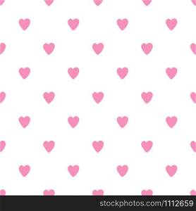 Seamless pattern with red hearts. 14 february wallpaper. Valentines Day backdrop. Wedding template. Design for fabric, textile print, wrapping paper, children textile. Vector illustration. Seamless pattern with red hearts. 14 february wallpaper.