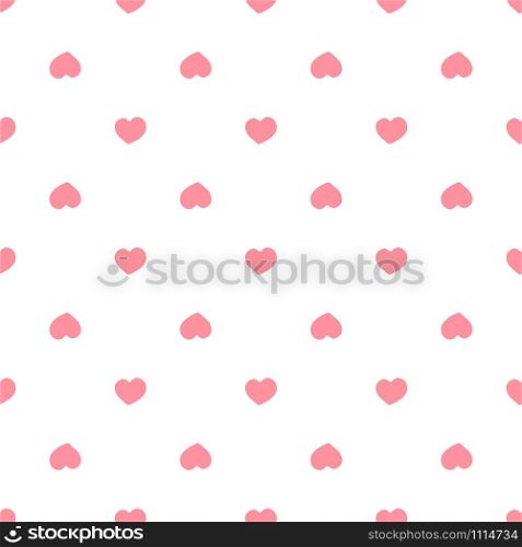 Seamless pattern with red hearts. Valentines Day backdrop. 14 february wallpaper. Wedding template. Design for fabric, textile print, wrapping paper, children textile. Vector illustration. Seamless pattern with red hearts. Valentines Day backdrop. 14 february wallpaper.