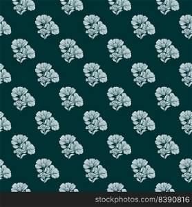Seamless pattern with retro flowers. Vintage floral background. Design for fabric, textile print, wrapping paper, cover, poster. Vector illustration. Seamless pattern with retro flowers. Vintage floral background.