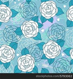 Seamless pattern with roses can be used for wallpaper, pattern fills, web page background, surface textures.