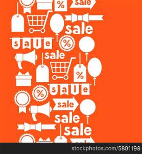 Seamless pattern with sale and shopping icons design elements. Seamless pattern with sale and shopping icons design elements.