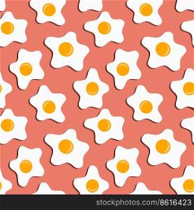 Seamless pattern with scrambled eggs. Vector illustration. Seamless pattern with scrambled eggs