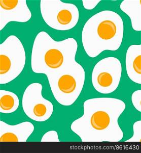 Seamless pattern with scrambled eggs. Vector illustration. Seamless pattern with scrambled eggs