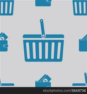 seamless pattern with shopping icons