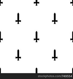 Seamless pattern with simple sword icons. Black silhouette of knife. Vector illustration for design, web, wrapping paper, fabric, wallpaper.. Seamless pattern with simple sword icons. Black silhouette of knife. Vector illustration for design, web, wrapping paper, fabric, wallpaper