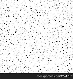 Seamless pattern with small black dots. Randomly disposed spots. Minimalist dots background. Black and white vector texture. Seamless pattern with small black dots. Randomly disposed spots. Minimalist dots background. Black and white vector texture.