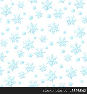 Seamless pattern with snow and snowflakes. Cartoon cute image of winter.. Seamless pattern with snow and snowflakes. Cartoon image of winter.
