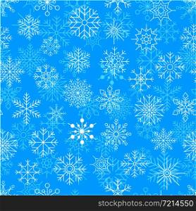 Seamless pattern with snowflakes. Winter creative texture. Christmas vector illustration in trendy linear style.. Vector seamless pattern with snowflakes.