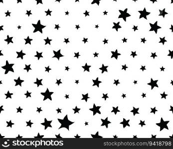 Seamless pattern with stars  on a white background