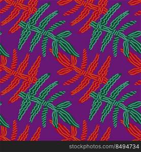 Seamless pattern with strange tropical leaves. Contemporary leaf plants endless wallpaper. Abstract floral background. Modern botanical print. Great for fabric design, textile print, wrapping, cover. Seamless pattern with strange tropical leaves. Contemporary leaf plants endless wallpaper. Abstract floral background.